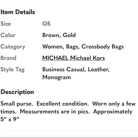 Michael Kors small purse. Excellent condition - Picture 9 of 9